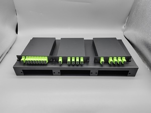 Divisores de montaje en rack PLC de módulo mixto 1RU 1*1*1*16 LC/APC Cassette Panel de conexión de fibra óptica Compatible con divisor de red G/3G - Product Image 6
