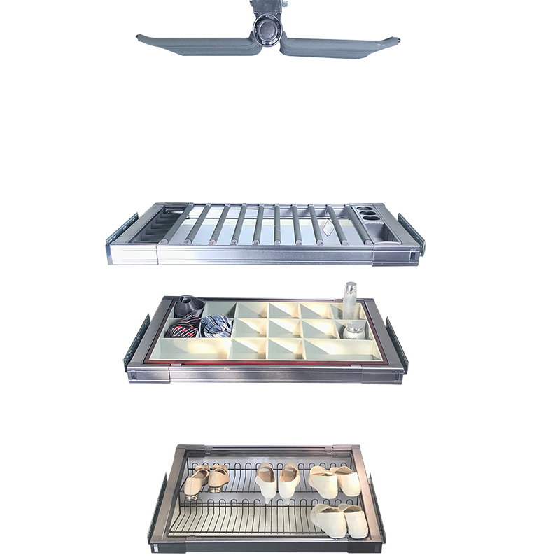 2021 top mounting slide out trousers pants hanging rack/wardrobe trousers rack/classification box  for wardrobe cabinet storage