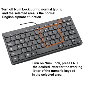 Mini teclado Multimedia K1000 de 87 teclas con interfaz USB de tecla FN Anti-Ghosting 3 teclas para uso en portátiles Nuevo producto