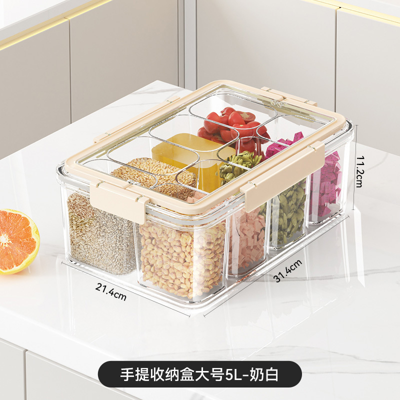 5L Portable Storage Box (Off-White)
