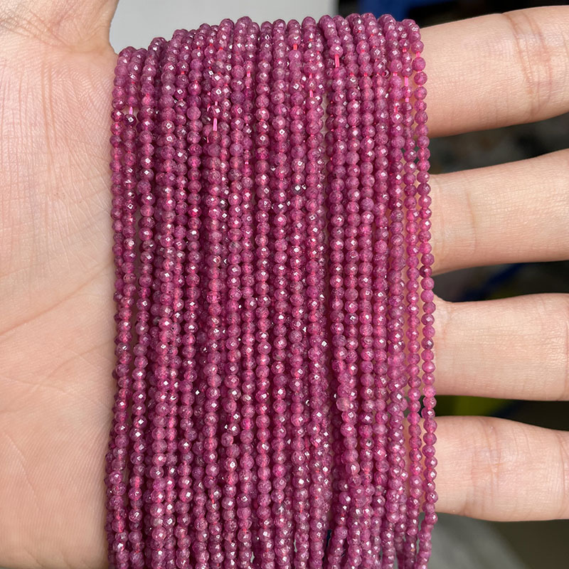 Rubis 2mm Rond Facetté