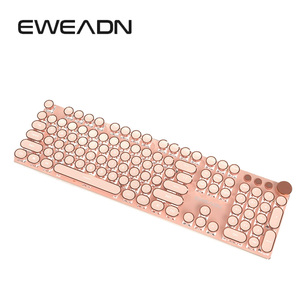 EWEADN 104-Key Steampunk Style Wireless Mechanical <strong>Keyboard</strong> LED Backlight USB Interface PBT PC Material for Gaming New - Product Image 1
