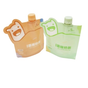 Içme suyu ve süt için emzik kare alt Doy-ayakta duran torba ile özel tasarlanmış Logo sıvı paket çantası - Product Image 4