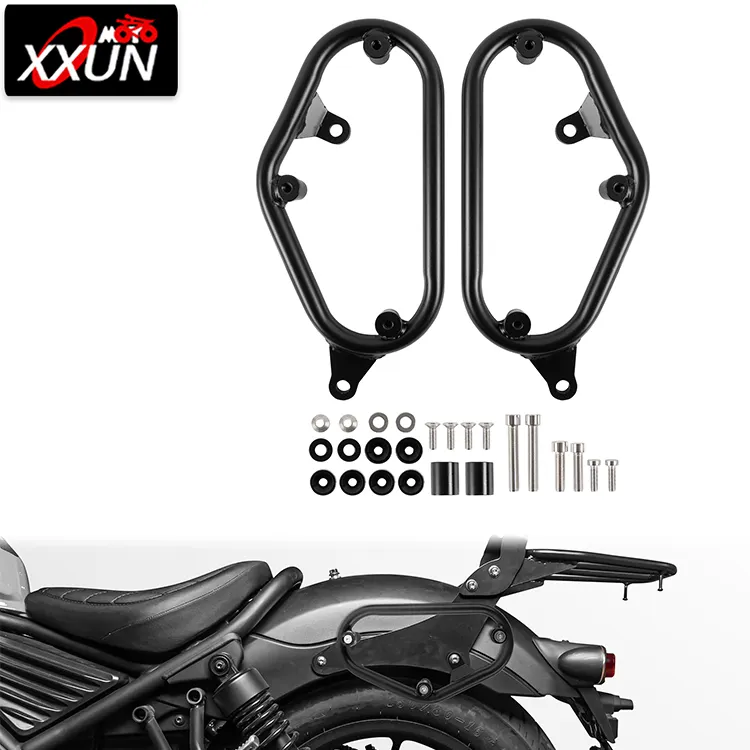 XXUN 오토바이 부품 안장 가방 사이드 마운트 지원 바 마운트 브래킷 혼다 CM300 CM500 CMX300 CMX500
