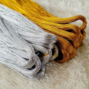Cuerda metálica dorada de 1mm, cuerda de Navidad para hacer manualidades, para envolver, cuerda empaquetada de 100M - Product Image 4