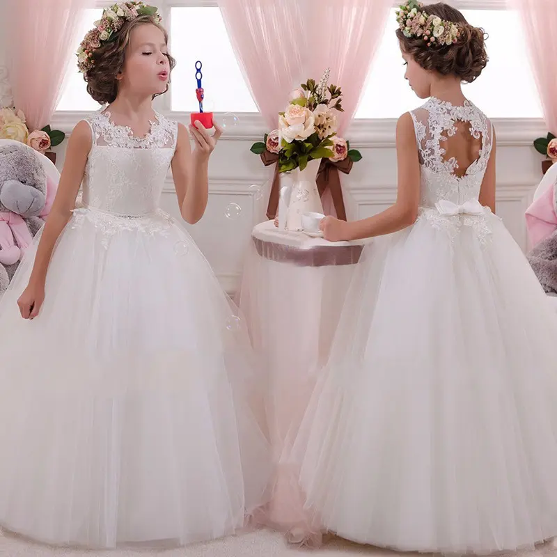 बच्चा बच्चे बच्चे को लड़कियों के कपड़े कपड़े जन्मदिन का नामकरण फीता Tulle पोशाक बच्चों शिशु पार्टी शादी की राजकुमारी कपड़े