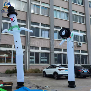 Fabrika fiyat noel dekoratif hava kukla büyük şişme kardan adam gökyüzü dansçı
