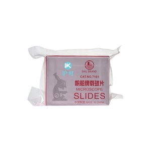 Alta calidad experimento o enseñanza uso Pre-limpiado en blanco portaobjetos de microscopio cubreobjetos cubierta de vidrio - Product Image 1