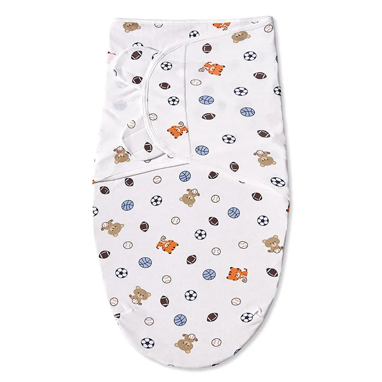 Wholesale custom Animals and cars cotton bamboo baby Sleeping bag,swaddling wrap for baby and newborn