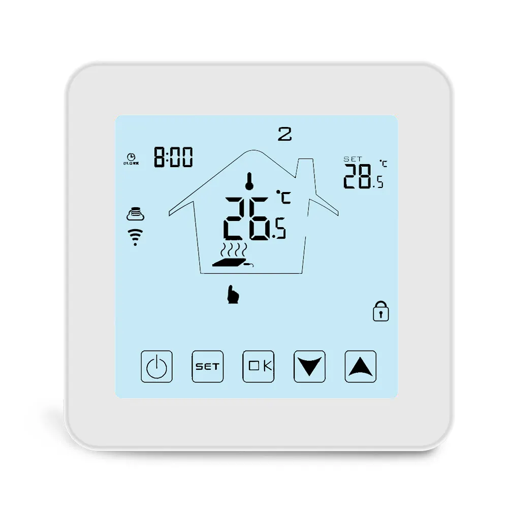 Touch Screen ESP8266 Wifi Camera Digitale Riscaldamento a Pavimento Flim Termostato di Controllo Con 3 Metri di NTC Sensore Esterno