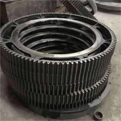 China customized ZG42CrMo supply cooler large ring gear super rotary dryer ring gear sectional ring gear