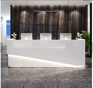 现代设计高品质办公室前台接待台l形前台沙龙接待台 - Product Image 2