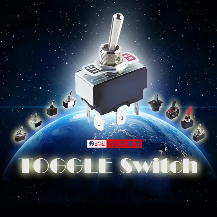 대만에서 SCI R13-80 라운드 금속 토글 스위치 토글 스위치 250VAC 전압 포함 최대 전류 10A/15A