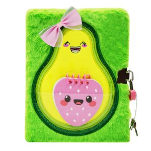 Diario de felpa con cerradura y llaves, diario secreto de felpa de perro lindo, diario de escritura, páginas forradas con ojos - Product Image 4