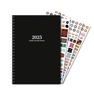 2025 12个月议程日记螺旋每日每周每月计划者学术任命书，以提高生产力 - Product Image 1