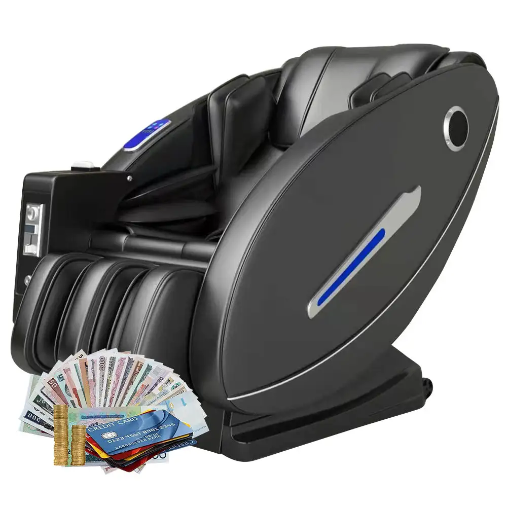 Silla de masaje Expendedora de gravedad cero, sillón comercial con sistema de pago, 3D, operado por monedas de negocios