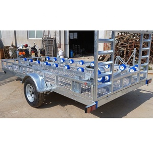 Customizable Durable Anticorrosive LED Lights Utility Flatbed Trailer for ATV/UTV Cargo &amp; Utility Trailers <strong>Mesh</strong> Transport <strong>Ramp</strong> - Product Image 5
