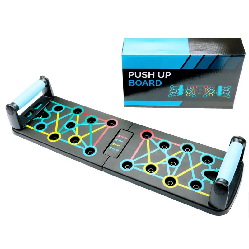 Precio de fábrica logotipo personalizado plegable portátil Push Up Board multifunción Push Up Board Sit Up Fitness Push Up Board