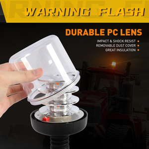 สีเหลืองอําพันสีแดงสีเขียว LED Beacon คําเตือนกระพริบหมุน forTractor รถบรรทุกไฟฉุกเฉิน 12-24V - Product Image 4