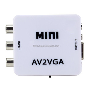 Mini 1080P AV2VGA Video Convertor <strong>RCA</strong> CVBS AV <strong>to</strong> <strong>VGA</strong> Video Converter Adapter With 3.5mm Audio <strong>Output</strong> for TV Box PC Monitor HDTV