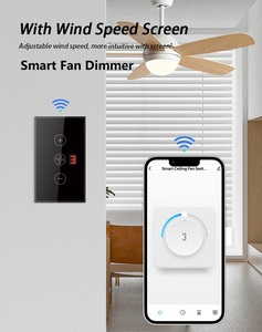 Smart Wifi Fan Speed Control Switch for Fan Dimmer Wireless <strong>AU</strong> US Tuya App Tempered Glass Panel <strong>Remote</strong> Voice Alexa Google Home - Product Image 5