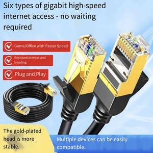 Tùy chỉnh <span class=keywords><strong>m</strong></span>ạ Vàng RJ45 CAT6 Ethernet <span class=keywords><strong>m</strong></span>ạng cáp trong độ dài khác nhau 1m 2m 3M 5M 10m 15m 20m 25M 30M 40M 50m có sẵn - Product Image 3