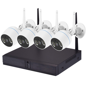 H.265 IP66 กันน้ํา 8 ช่อง 1080P กล้องวงจรปิดระบบรักษาความปลอดภัยเครือข่าย 8CH 4ch ไร้สาย Wifi NVR Kit 2MP