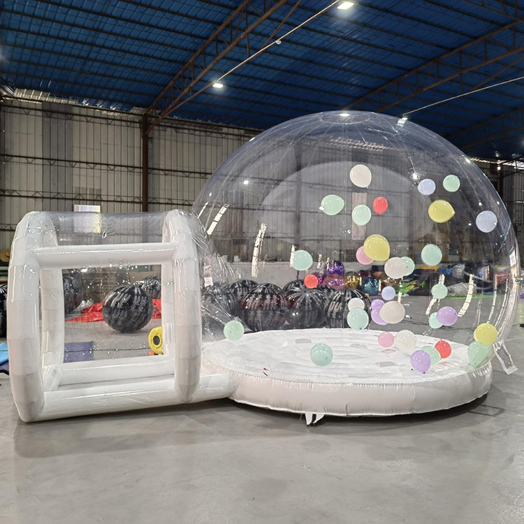 Trampoline transparent + fond gonflable de 4 m