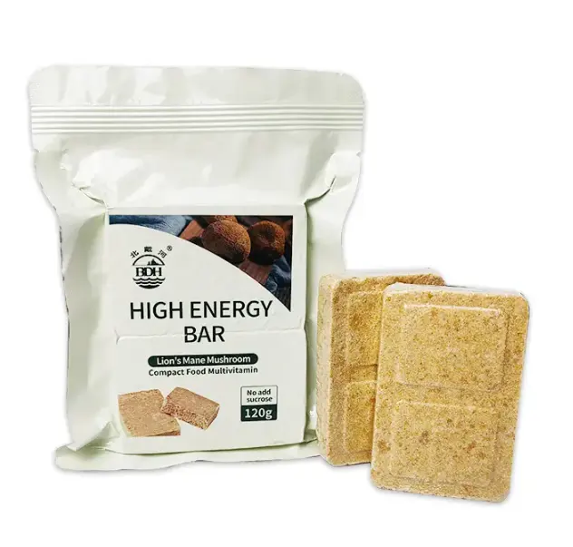 Barras de galletas comprimidas de alta energía sin azúcar con sabor a Hongo de Mono para Kit de raciones de supervivencia