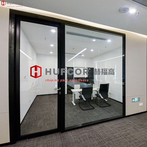 Customizable Modern Soundproof Office <strong>Partition</strong> <strong>System</strong> Double Aluminum Glass Wood-Style Panel Room Divider Direct Factory Supply - Product Image 6