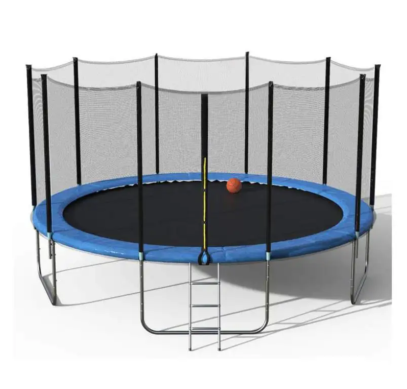 Jumping Bed Trampoline with Safety Net Bungee Big Children Double Protection with Zipper and Buckle Trampoline Circle Outdoor