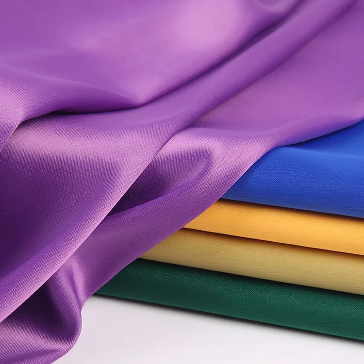 custom 96%polyester 4%spandex stretch satin fabric textile