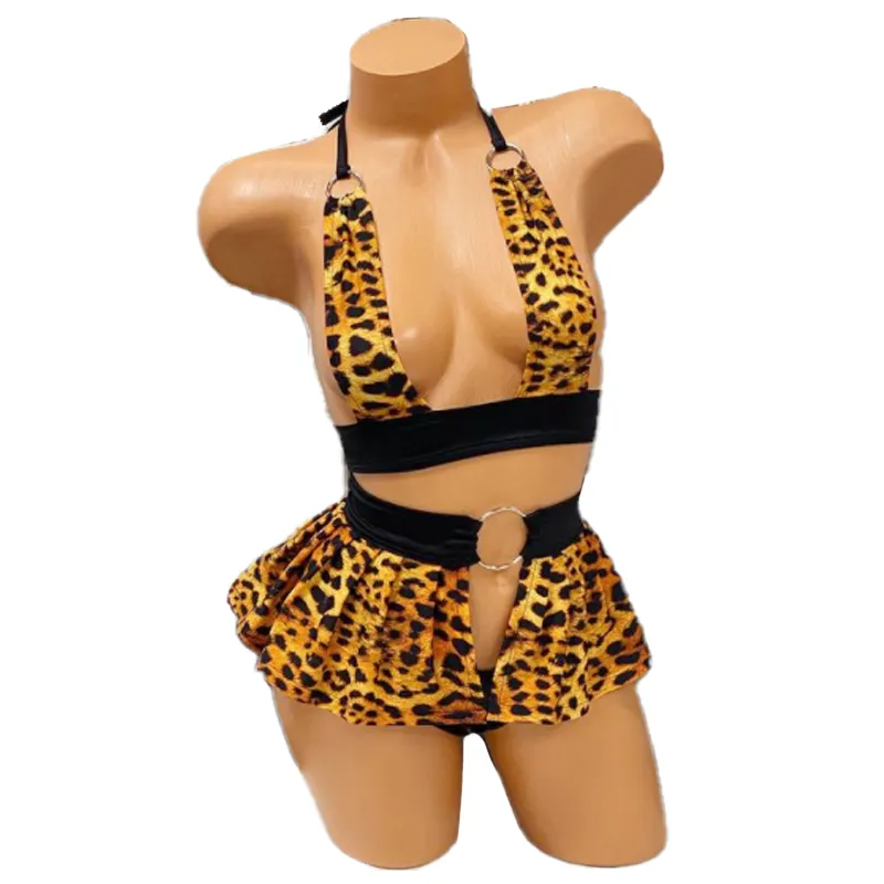 Ailangke all'ingrosso Instagram Leopard Pattern poliestere Hot seller ballerino abiti Performance Wear