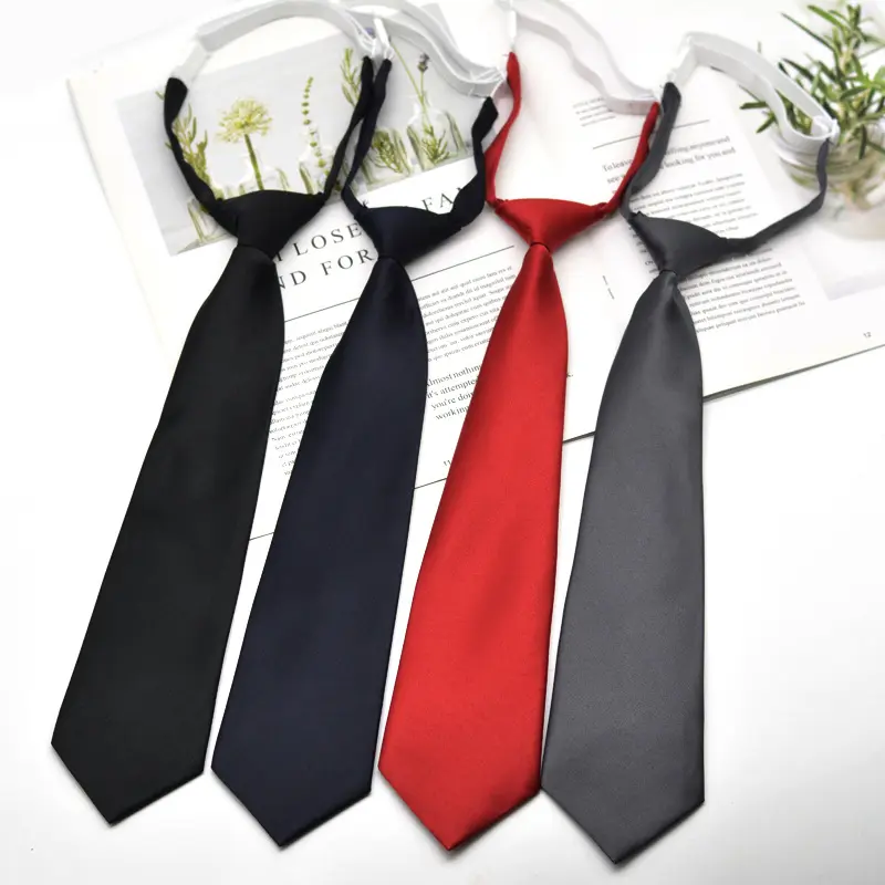 JK Tie – cravate de couleur unie pour femme et garçon, cravate décontractée, noir, bleu marine, rouge, gris, uniforme d'université