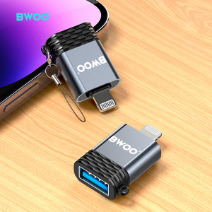 BWOO工厂价格高品质OTG适配器适用于iPhone 7 8X11 12 13 14 15 16 Pro Max USB 2.0 5gbps OTG电缆适配器 - Product Image 3