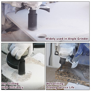 DEYI 35mm <strong>Turbo</strong> <strong>Segment</strong> Laser Welding Dry Diamond <strong>Core</strong> Drill <strong>Bit</strong> with Side Strips Protection for Granite Quartz Hard Stone - Product Image 6