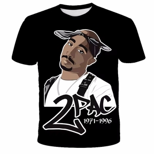 Free Shipping <strong>Rapper</strong> Tupac 2pac Printed Men Hip Hop T-shirt 3d Digital Printing All Over Print Tees Graphic Custom Tshirt