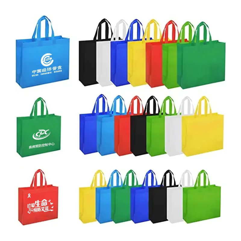 2024 Custom Printing Eco Friendly Recyclable Nonwoven Cloth Bag Bolsas Reciclables Reusable Shopping Bag Non Woven Bag