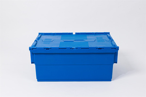 51Lプラスチック製ソリッドボックス蓋ネスティングスタッキングクレートコンテナ移動用 - Product Image 3