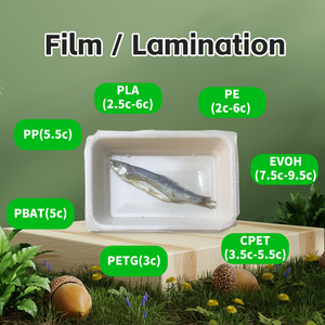 Doğrudan fabrika 9*8 inç 3 bölme tek Bagasse konteyner Compostable sofra şeker kamışı kapaklı kutusu - Product Image 5