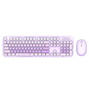 <strong>Customized</strong> Full-size 104 <strong>Keys</strong> 2.4G Silent Colorful Pink Wireless <strong>Keyboard</strong> Mouse Set Office PC <strong>Computer</strong> Typewriter Cute <strong>Keyboard</strong> - Product Image 2