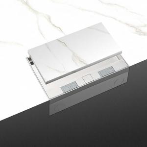 15A不锈钢通用六孔电源插座金/黑/银多媒体地板插座盒<span class=keywords><strong>USB</strong></span>充电插头CN标准