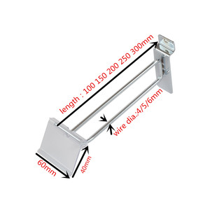 Chrome Flipper <strong>Scan</strong> <strong>Hooks</strong> Double Prong Iron Slatwall <strong>Display</strong> <strong>Hooks</strong> for Store <strong>Display</strong> - Product Image 3