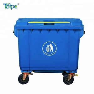 660 Liter HDPE Material Factory Brand <strong>Garbage</strong> <strong>Container</strong> with 4 Wheels