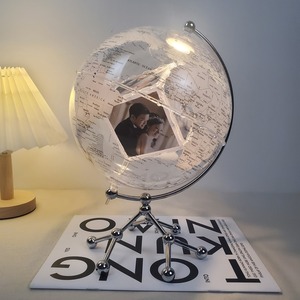 Wellfun cầu đèn vẻ đẹp quay trái đất mặt trăng mới lạ quà tặng trang trí nội thất toàn cầu Trái Đất toàn cầu khung ảnh trang trí - Product Image 4