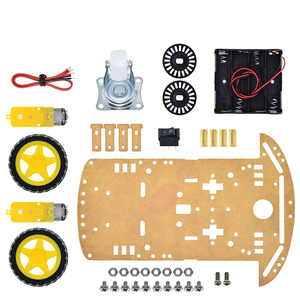 TZT-Kit de Chasis de coche Robot inteligente, Motor nuevo, codificador de velocidad, batería, caja 2WD para Arduino, Envío Gratis