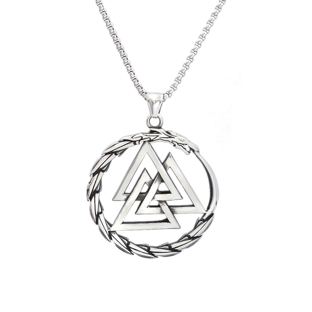 Chaîne pendentif couleur acier