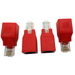 Red Blue Black <strong>Network</strong> Lan Cable Extension <strong>Adapter</strong> RJ45 Male to Female <strong>Adapter</strong> printer parts factory - Product Image 1
