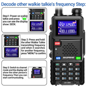 Baofeng UV 5RH Scan Frequency10W Walkie Talkie 999CH USB Tipo-C Cargador Actualizado UV 5R Transceptor Ham Radio de Dos Vías - Product Image 5