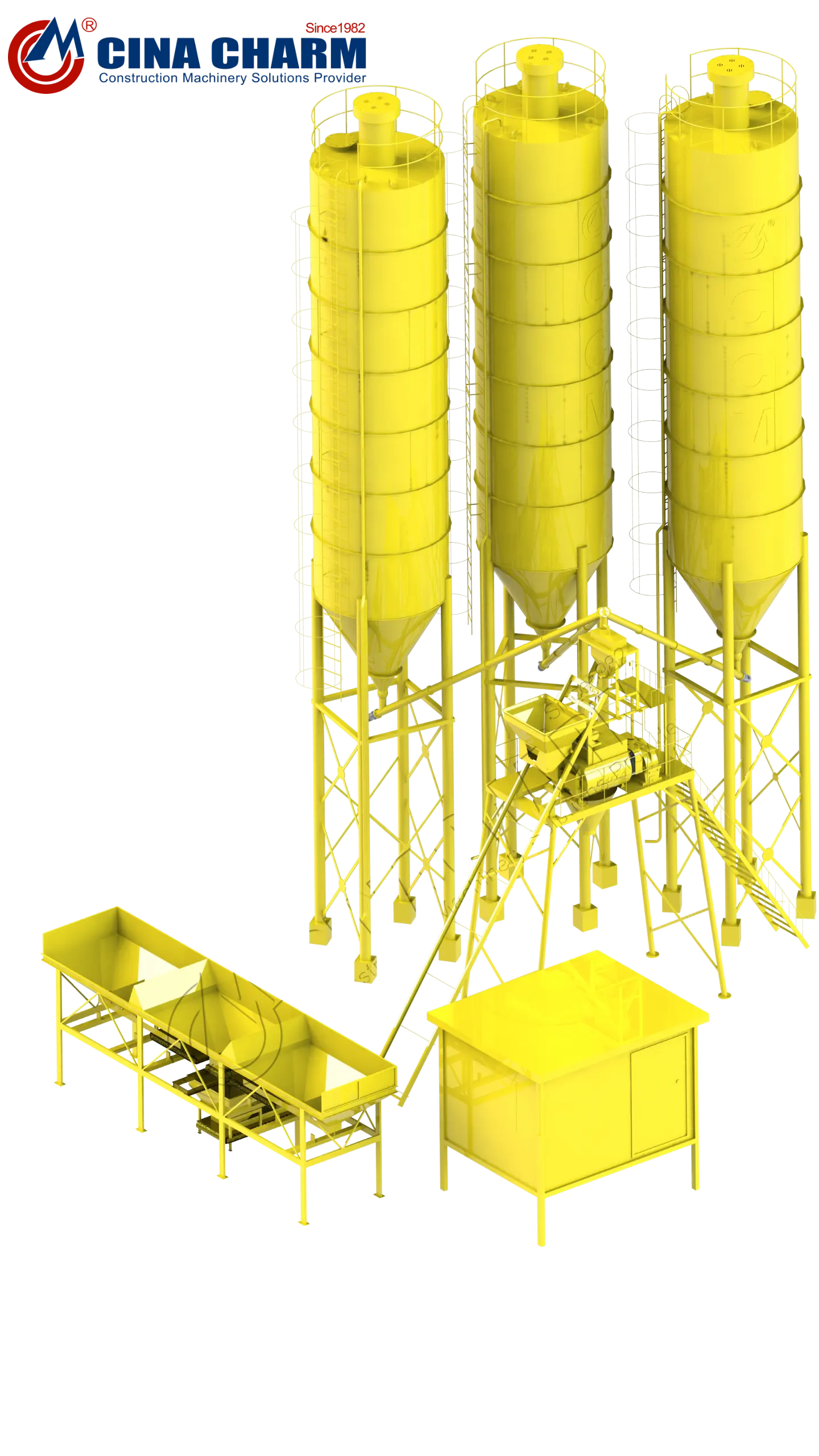 Anufacturer-Mezclador de hormigón usado, planta de dosificación tipo tolva 75